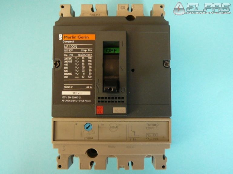Wyłącznik NS100N TM100D 3P
