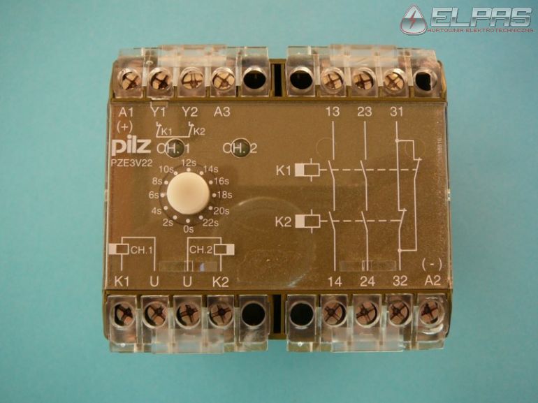 Przekanik PILZ PZE 3V 22sec 2S/1O 24VDC 474200