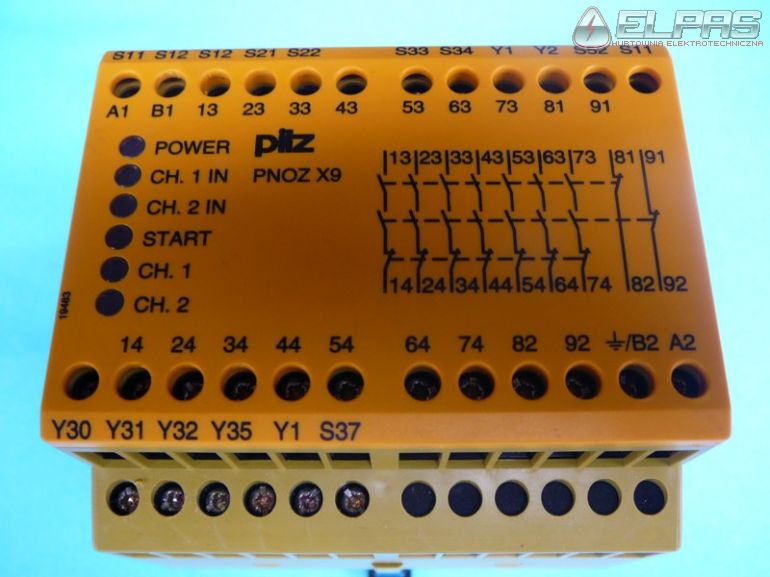 Przekanik PILZ PNOZ X9 24VAC 24VDC 7n/o 2n/c 2so  774609